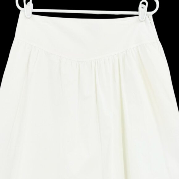 Liz Claiborne Womens Stretch Zip/Pockets Side Lined White Midi Skirt Size 8 NWOT - Picture 3 of 9